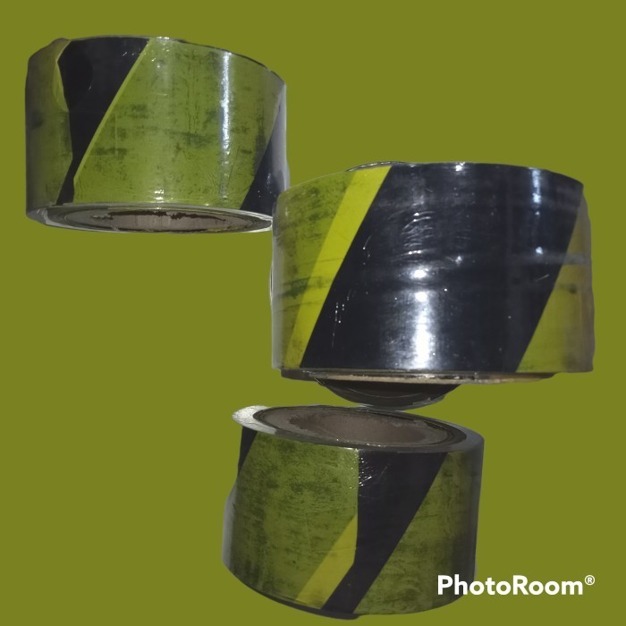 Plastik Police Line 3 Inch / Pita Pembatas Kuning Hitam 3 Inch