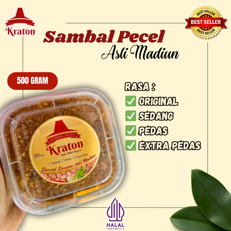 

Sambel Pecel Madiun Asli 500gr Bumbu Pecel Sangrai Jakarta - Cap Kraton