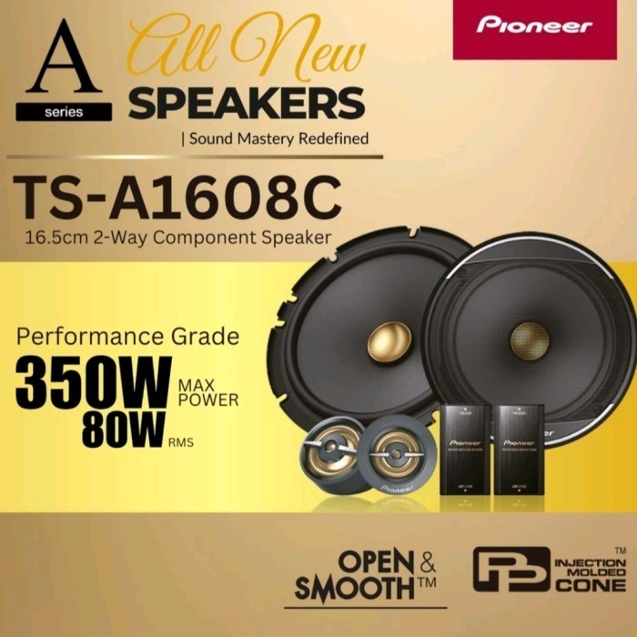 Pioneer TS-A1608C Speaker komponen 2 way ts1608c ts 1608c component