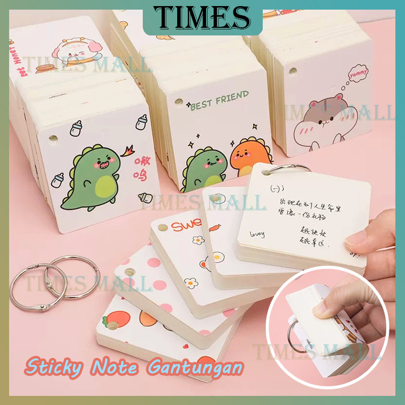 

Sticky Note Gantungan/Buku Memo Kecil Gantungan/Notebook Mini Ring