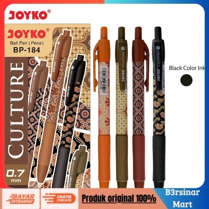 

[[KUALITAS TERBAIK]] Ball Pen / Pulpen / Pena Joyko BP184 / Culture / 1 BOX 12 PCS COD