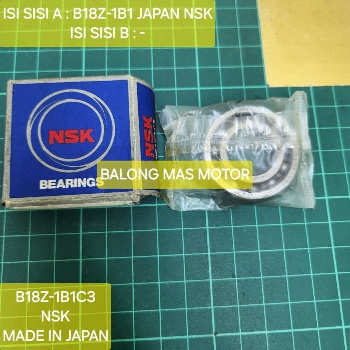 BEARING MOBIL LAKER B18Z-1B1C3 NSK MADE IN JAPAN ( B18Z-1B1 JAPAN NSK ) 1PC