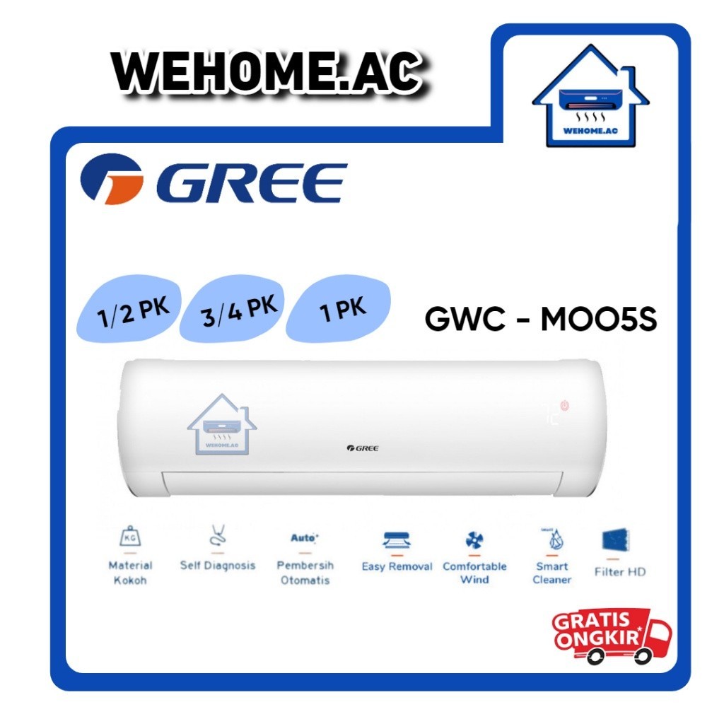 Ac Gree Standard GWC-MOO5S AC Gree 1/2 PK 3/4 PK 1 PK Gree
