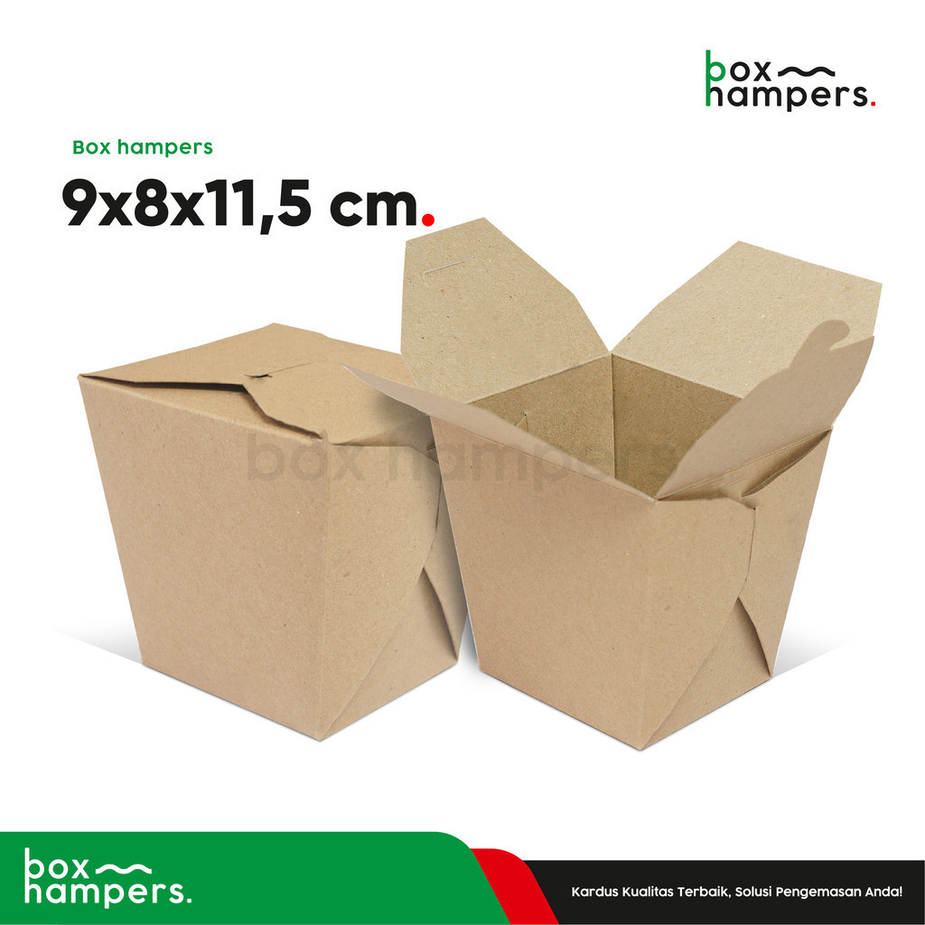 

Rice Box 9x8x11,5 size L (RB 03 K04) Kraft Paperfood/Foodpail/Ricebowl/Boxnasi/Bento/Boxmakanan/kraft