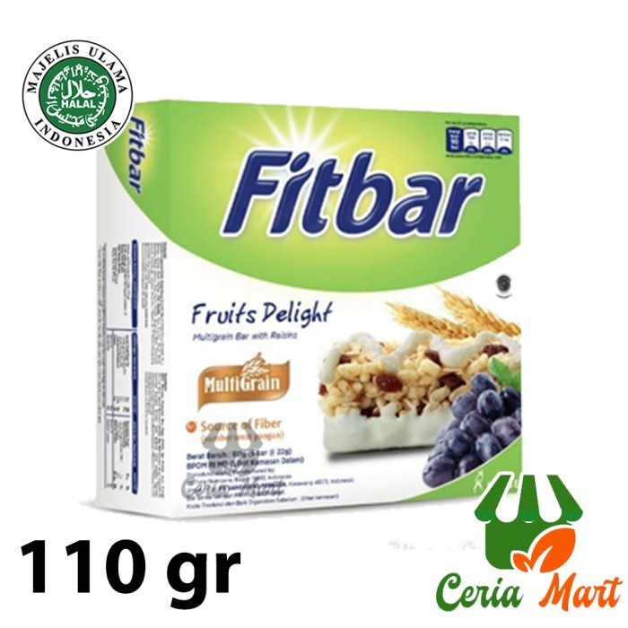 

Fitbar Fruits Delight Box 110 gr Snack Sereal Bar Cemilan DIet Sehat