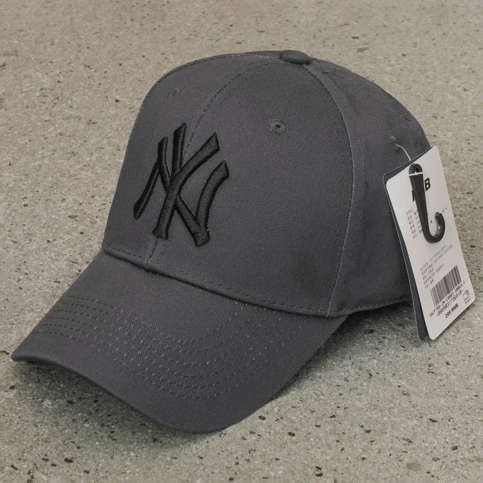 "W.H.Sw" -  TERLARIS Topi NY MLB Baseball Import Topi Baseball Pria - Logo Hitam Bsr