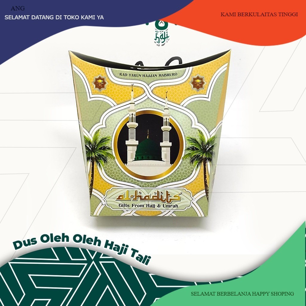 

(ANG)syanticamall Dus Paket Oleh Oleh Haji dan Umroh Tali Kertas Premium 50pcs