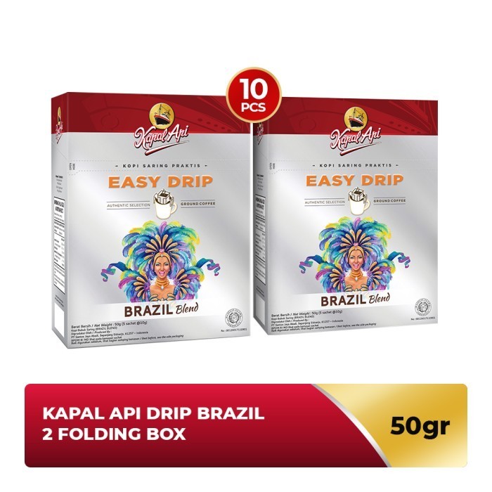 

Best Seller- KAPAL API Drip Brazil 2 Folding Box (5 x 10 gr)