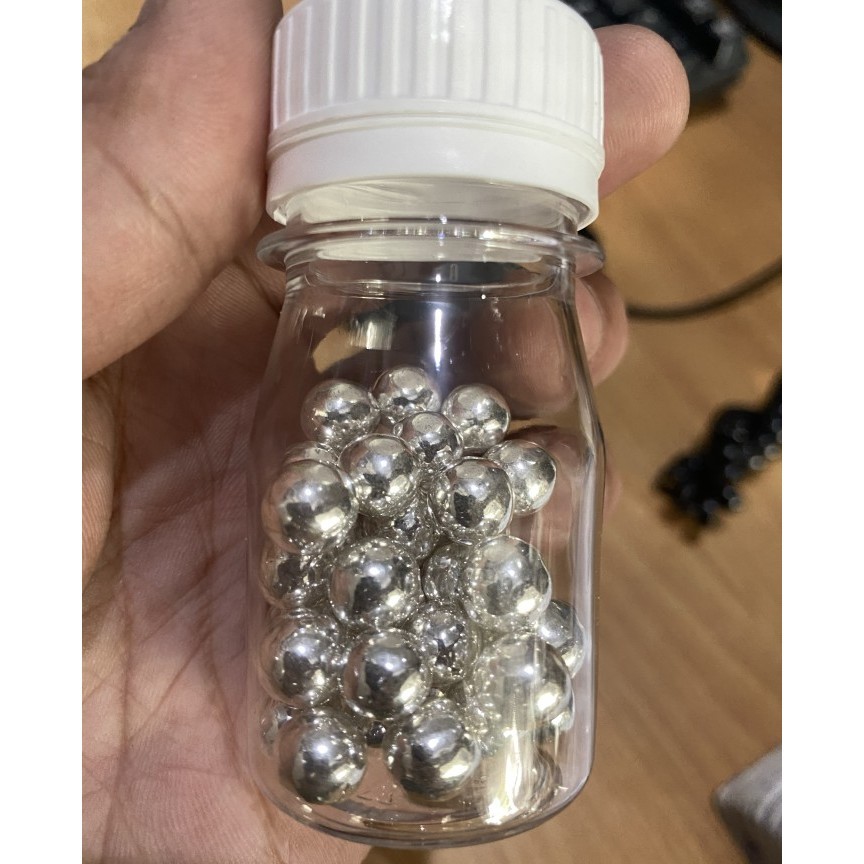 

[Terbaru]Aneka Rasa Pearl Sprinkle Silver 1 cm 20 gr toples / hiasan decoration