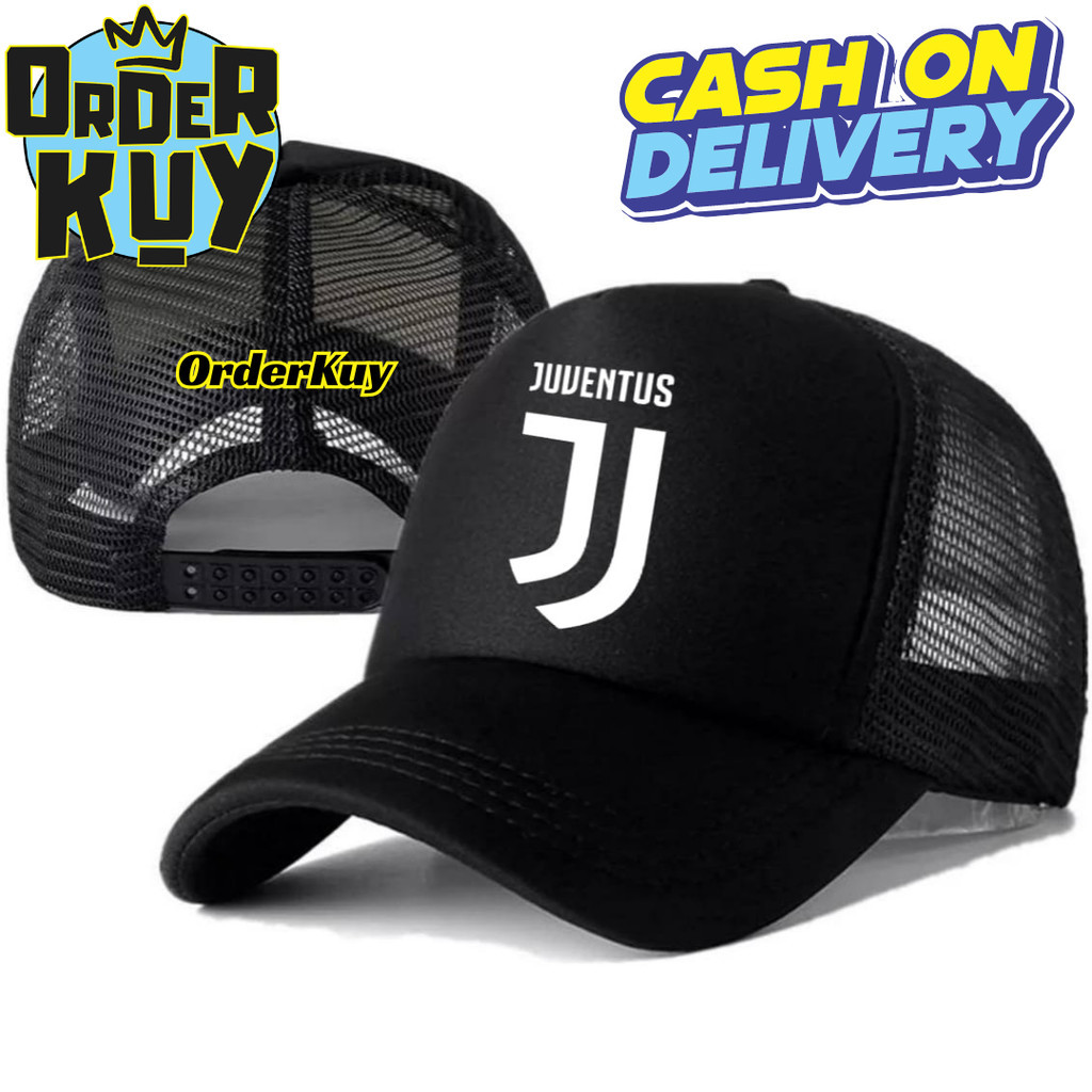 OrderKuy Topi Trucker JUVENTUS - Topi Distro JUVENTUS Logo - Topi JUVENTUS Premium - Topi Pria Dewas