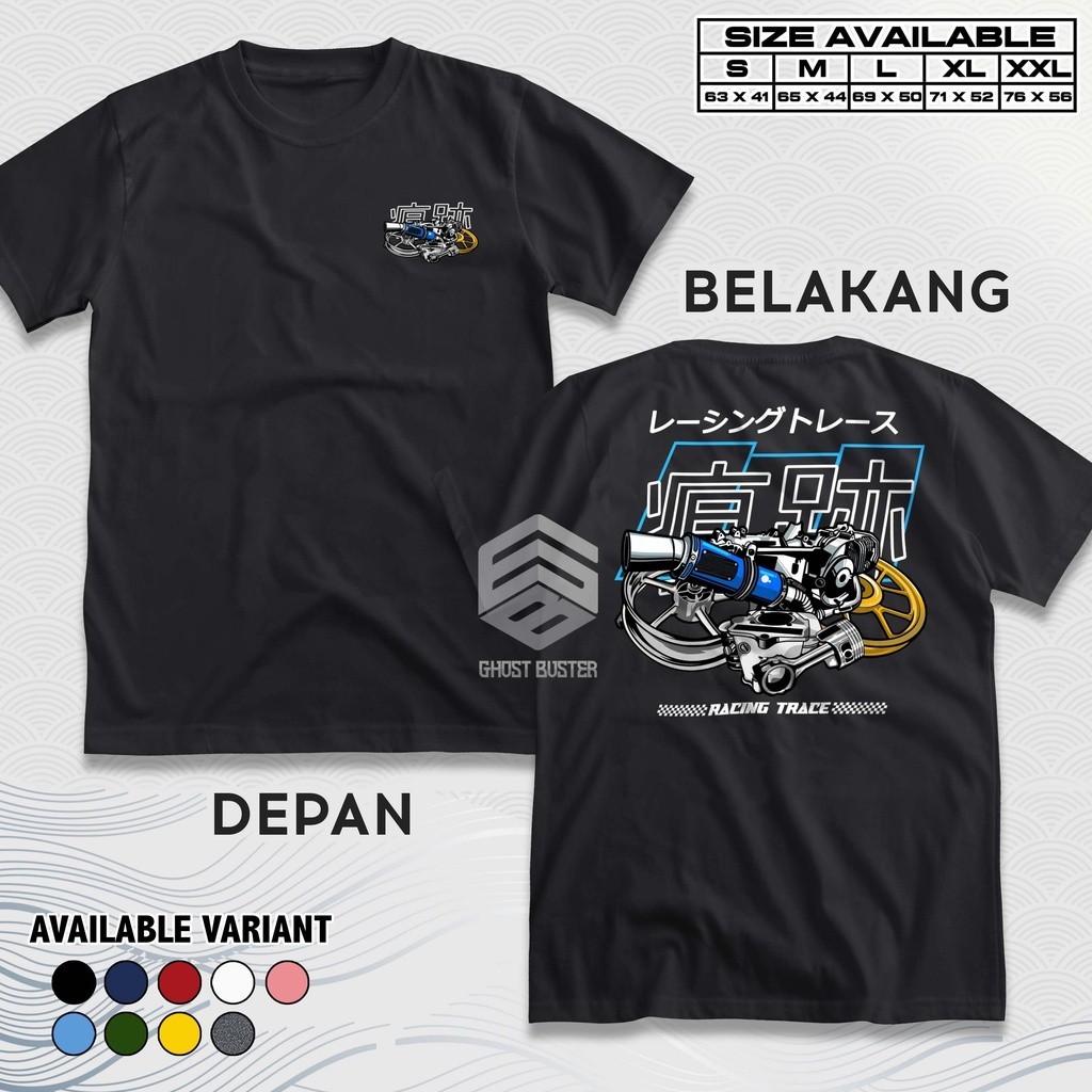 Kaos Racing Trace Machine Sparepart Shock Baju Distro Motor Herex Tshirt Otomotif GBA863