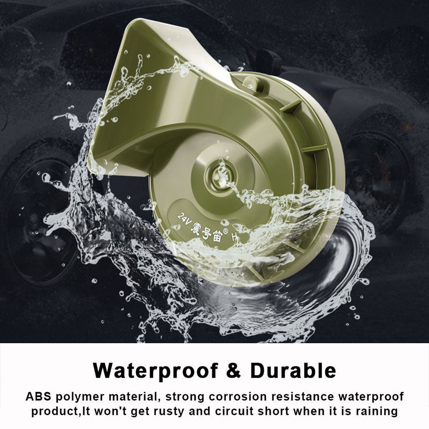 Ay00 2Pcs Klakson Keong Mobil 24 Volt Untuk Truck Waterpoof Tahan Air