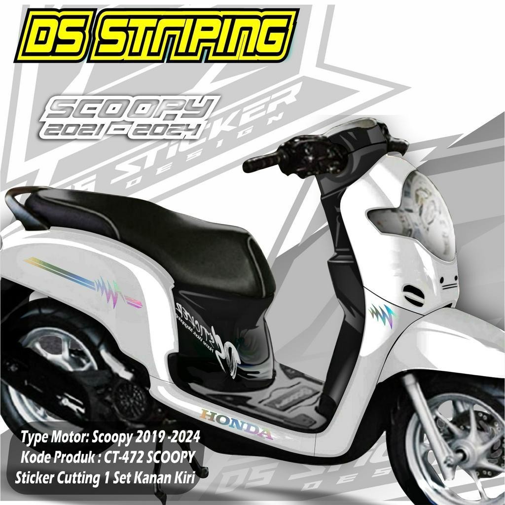 Stiker Cutting Variasi scoopy simpel