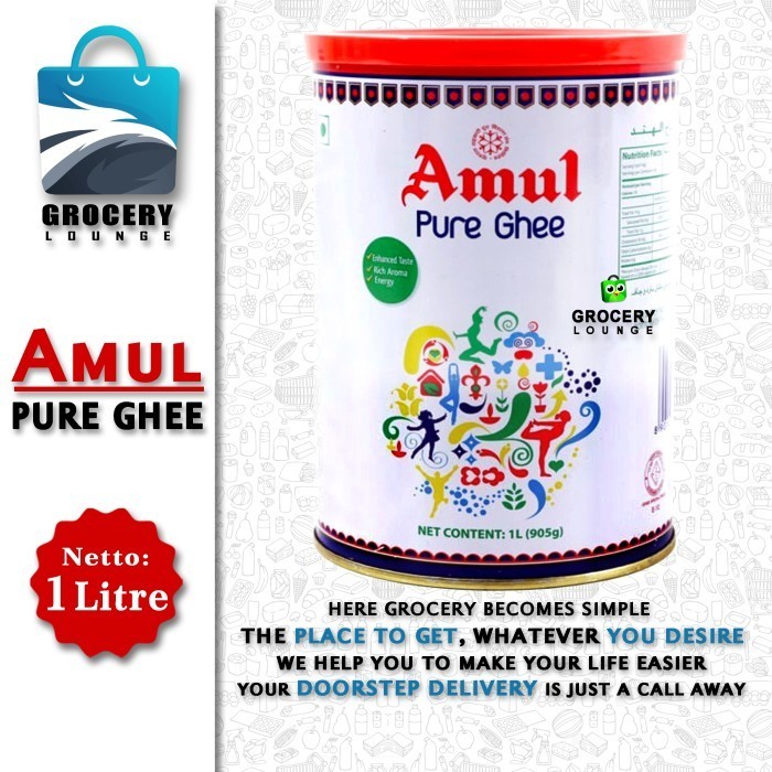 

Amul Pure Ghee 1Litre - Minyak Samin Murni - Desi Ghee