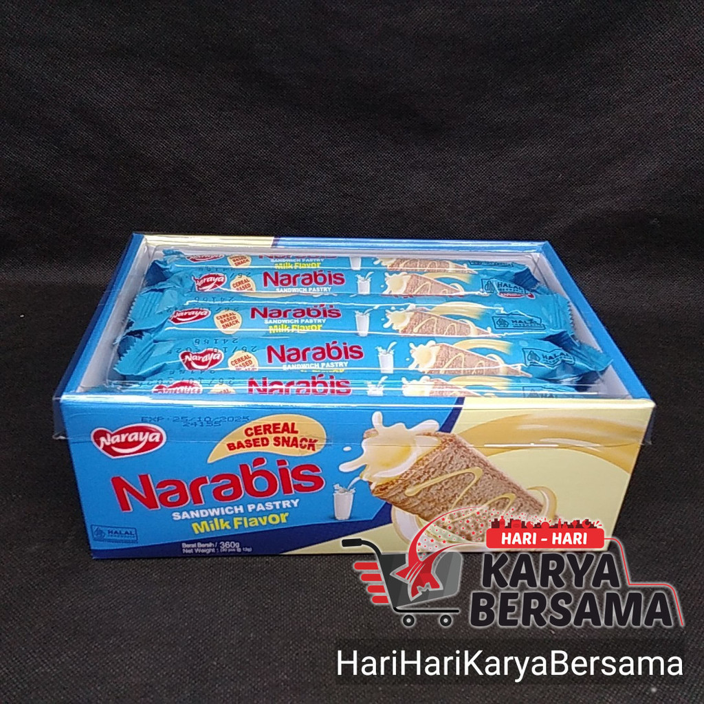 

NARAYA NARABIS SANDWICH PASTRY MILK BOX 30'S X 12GR