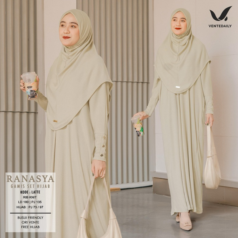 Ranasya Gamis Set Hijab by Vente Daily