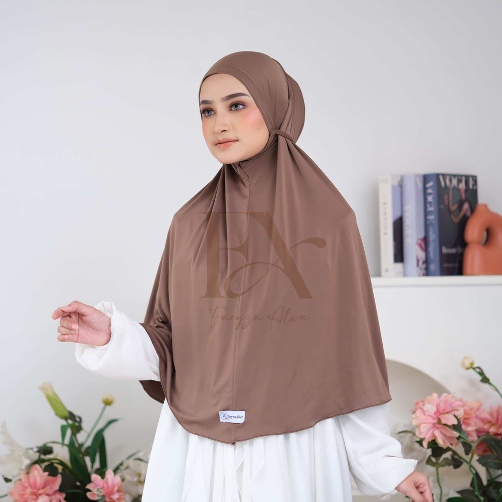 FAEYZA ALWA - HIJAB BERGO JUMBO JERSEY TALI HIJAB INSTAN BERGO JERSEY