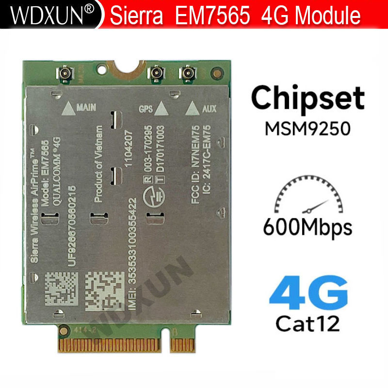 Sierra Wireless EM7565 LTE-Advanced Pro Module Cat-12 Global Connectivity  CAT12 600Mbps NGFF module