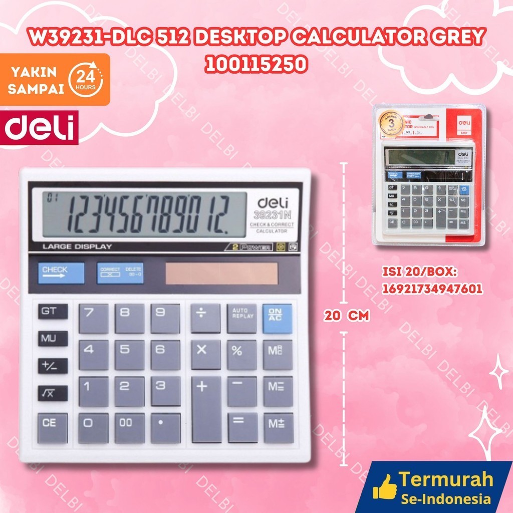 

DELI - Calkulator Deli W39231N-DLC 512 DESKTOP CALCULATOR GREY