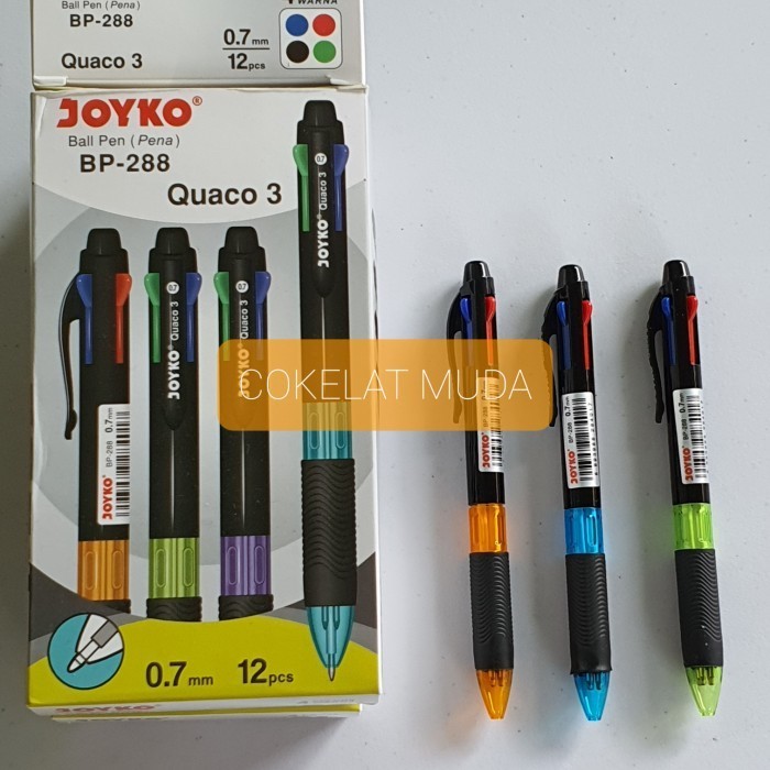

[Terbaru]ATK Pen / Pulpen Joyko Quaco 4 Warna BP-288 (Lusin)