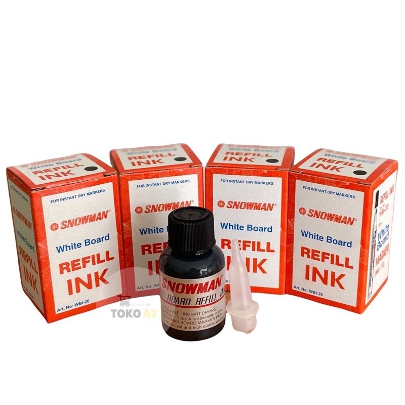 

REFILL INK SNOWMAN WHITEBOARD (BG-12) HITAM | REFILL TINTA SPIDOL PAPAN TULIS