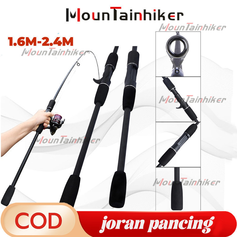 165cm/180cm/210cm Fishing Rod Carbon Fiber Fishing Rod Spinning & Casting Fishing Pole 2 Section pan