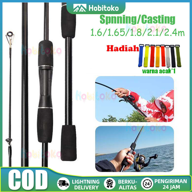 Joran Pancing Serat Murah Joran Pancing Travel Portabel Joran Pancing Casting/Tongkat Pancing Pemint