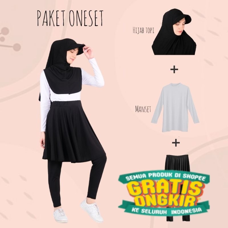 

Paket Setelan Sport Leging Rok Hijab Topi Dan Manset/ ZUMA AEROBIK LANTAI