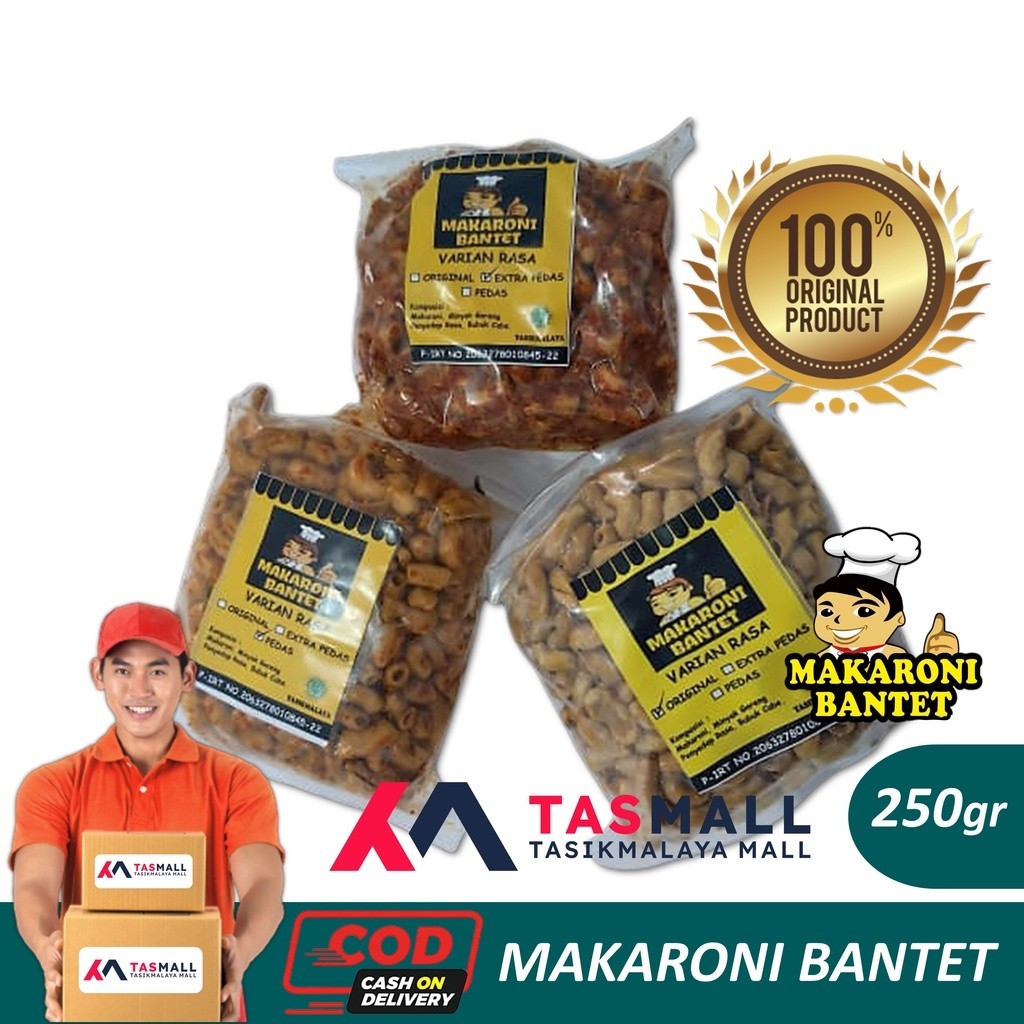 

【PROMO】MAKARONI BANTET KILOAN 250gr COD Makaroni Bantet Cap Koki Asli