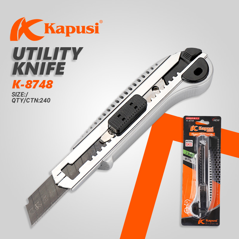 

Kapusi Pisau Cutter Silver +5 Mata / Pisau Cutter/Utility Knife / Ukuran 18mmK-8748