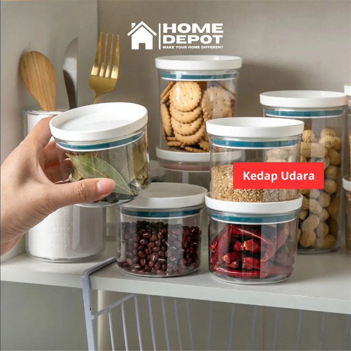 Toples Plastik Kedap Udara Bening Bulat Food Container