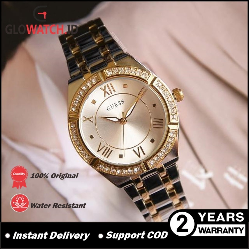 Jam Tangan Wanita Guess GW0033L4  Cosmo Silver Dial Two Tone Stainless Steel Original (Garansi 2 tah