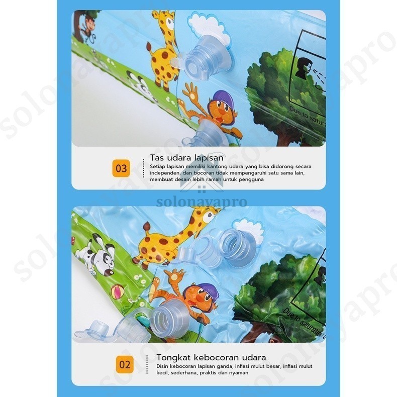 Kolam Renang Anak Jumbo 3 Ring Kolam Mandi Bola Pompa Tiup Inflatable Kolam Balon Anak Baby