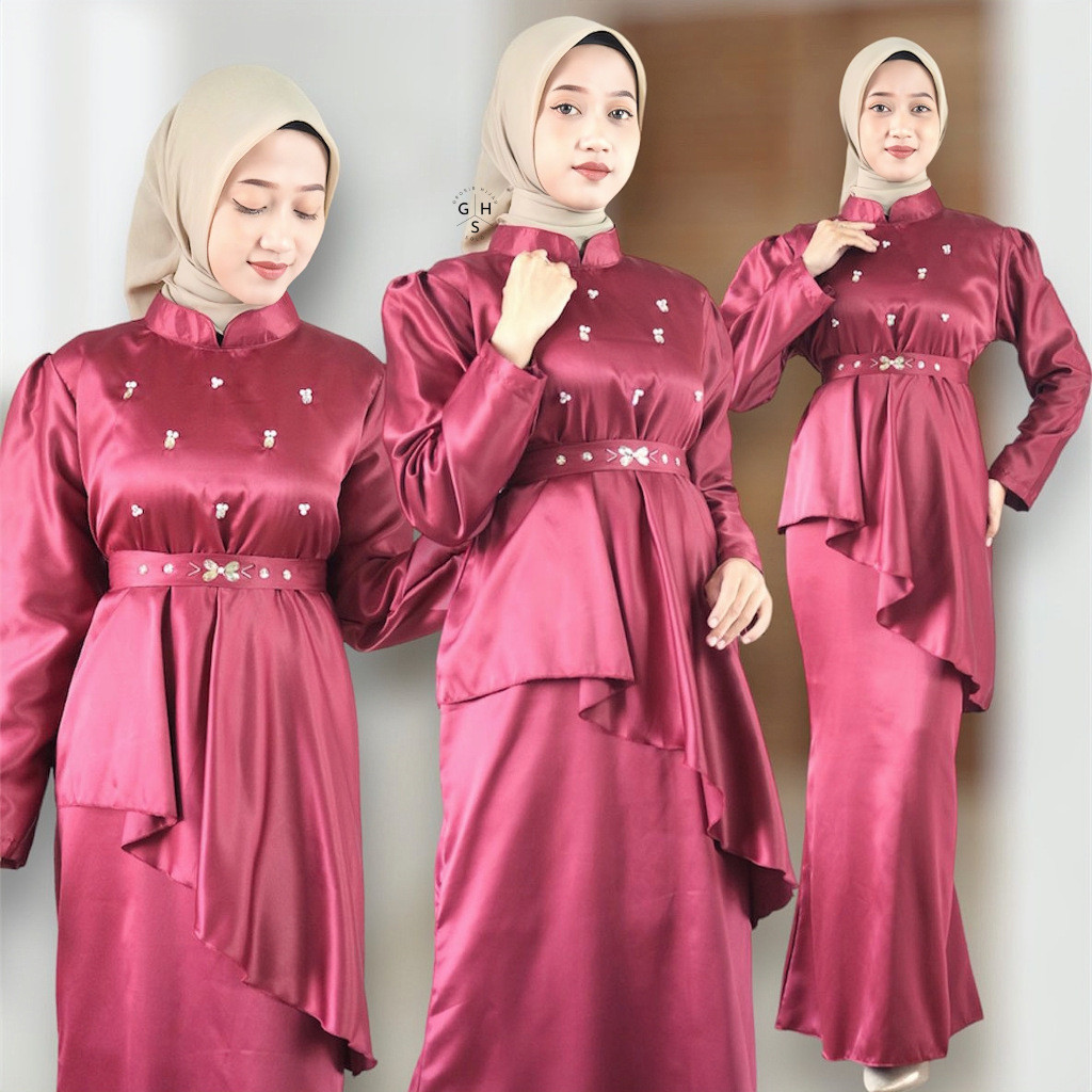 Jamila Gamis Pesta Mewah Elegan Kondangan Terbaru 2024 Wedding Dress Kekinian Remaja Korean Style Mu