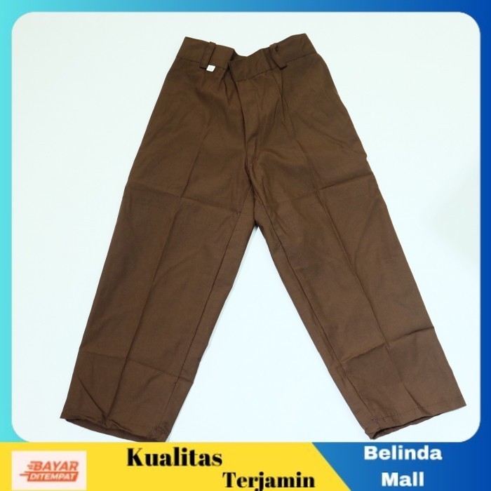 

⭐COD⭐ DISKON Celana Coklat Pramuka Seragam Sekolah SD Cowok Panjang 25