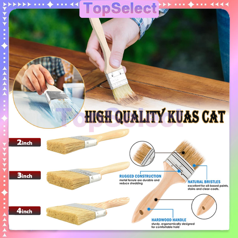 

Kuas Cat 2inch 3inch 4inch/Alat Kuas kayu Cat Tembok Paint Brush/Kuas Cat Serbaguna Gagang Kayu/Kuas Kayu Cat Murah Gagang/High Quality Kuas Cat