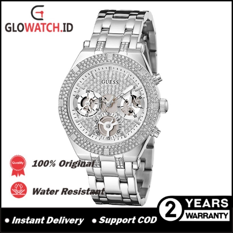 [Promo] Jam Tangan Wanita Guess GW0440L1 Heiress Silver Tone Case Silver Tone Stainless Steel Origin