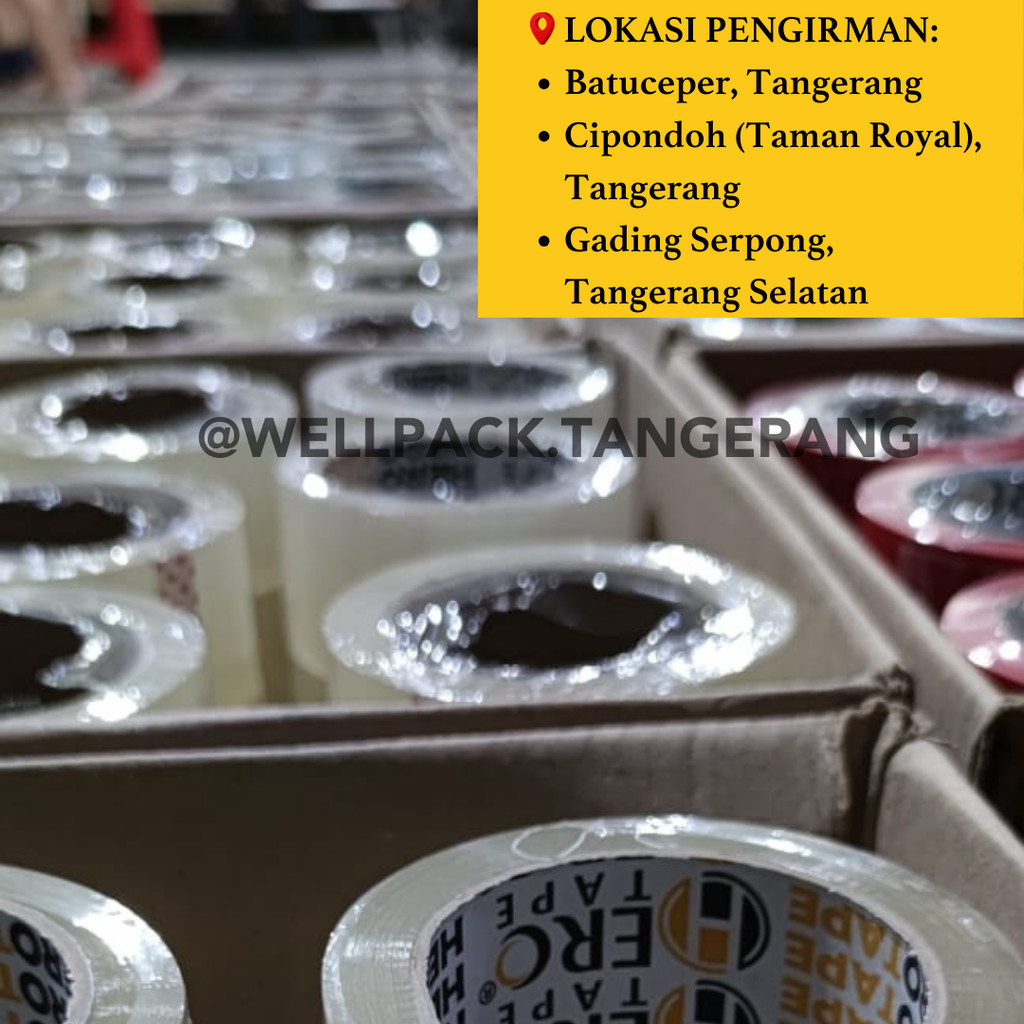 

(PER DUS) Lakban Herotape BENING & COKLAT 45micron Premium Super Tebal | HARGA PABRIK