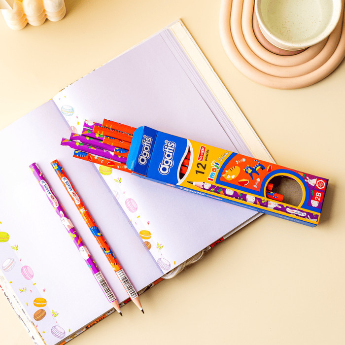 

Asaba Stationery- Pensil Tulis Agatis Neopex Hexagonal 2B IMAJIKU- Pet Series - 1Box Isi 12pcs