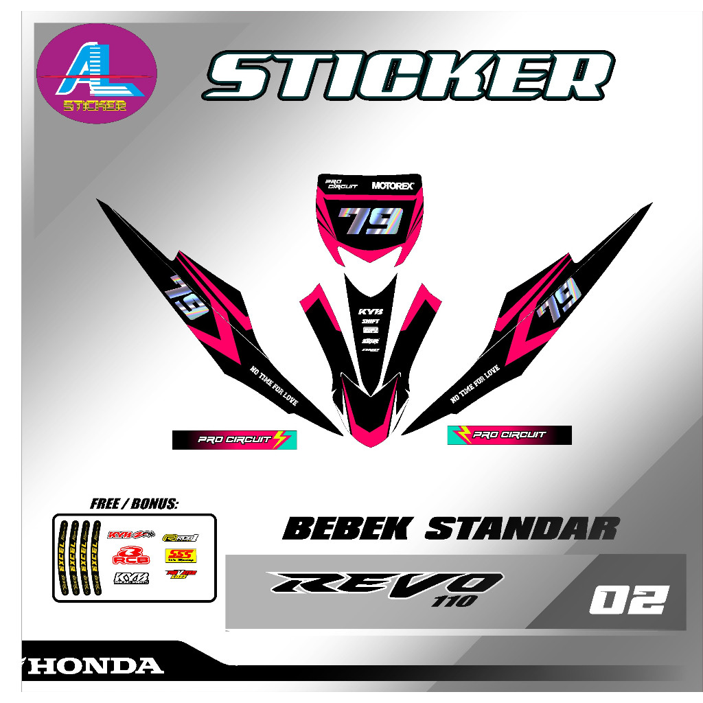 (Cod) Sticker Striping Rbt Revo 110 Revo 110rbt Vega Bebek Modif Supermoto Rbt Semi Fullbody