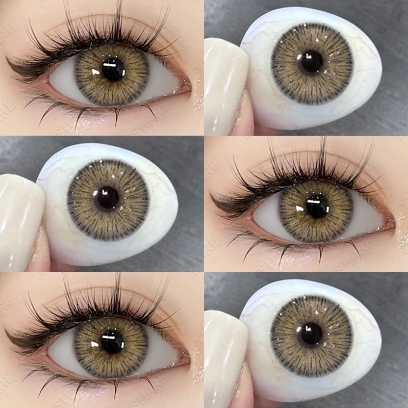 {COD}-Lensa Kontak Eyeshare Vienna Brown Softlens, Lensa Kontak Fashion, Mata Besar, 14,5 mm, Lensa 