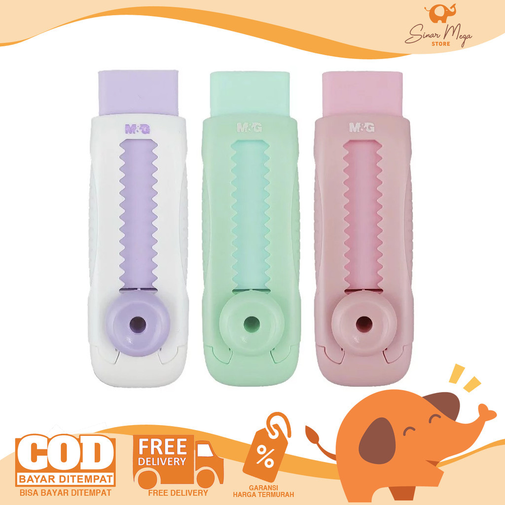 

M&G Sliding Eraser AXPQ4273 - Penghapus Geser Warna Pastel SATUAN Murah