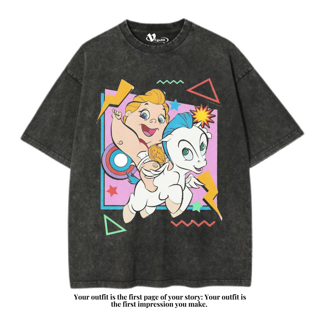 VEGA88 *baby hercules baby* Kaos oversize | t-shirt oversized | kaos washed | washing | vintage tee
