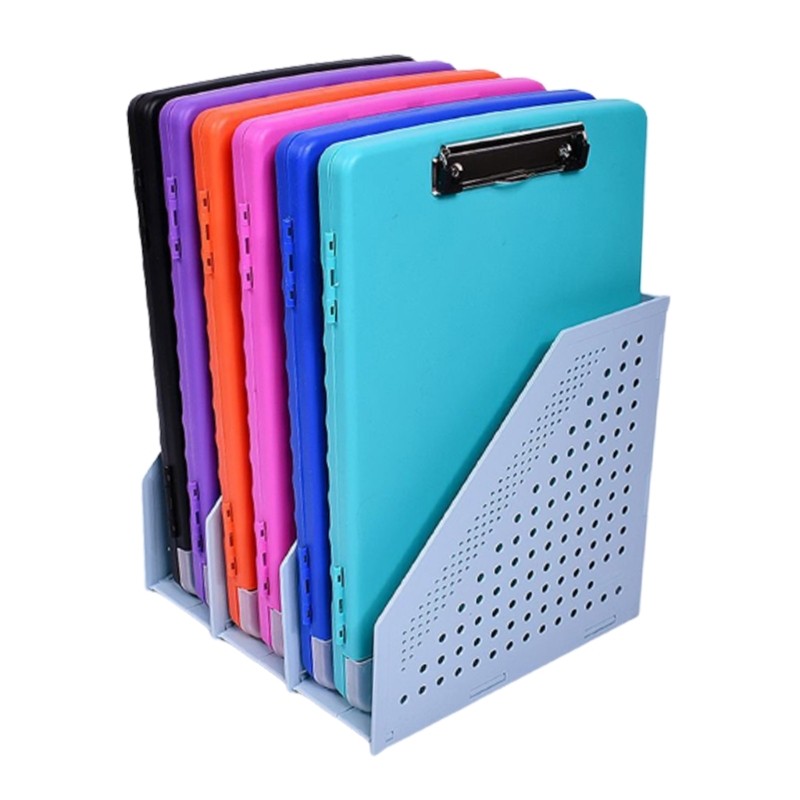 

Multi-functional File Folder with Clipboard and Stationery Box Portable File Organizer Box for Student Teacher School