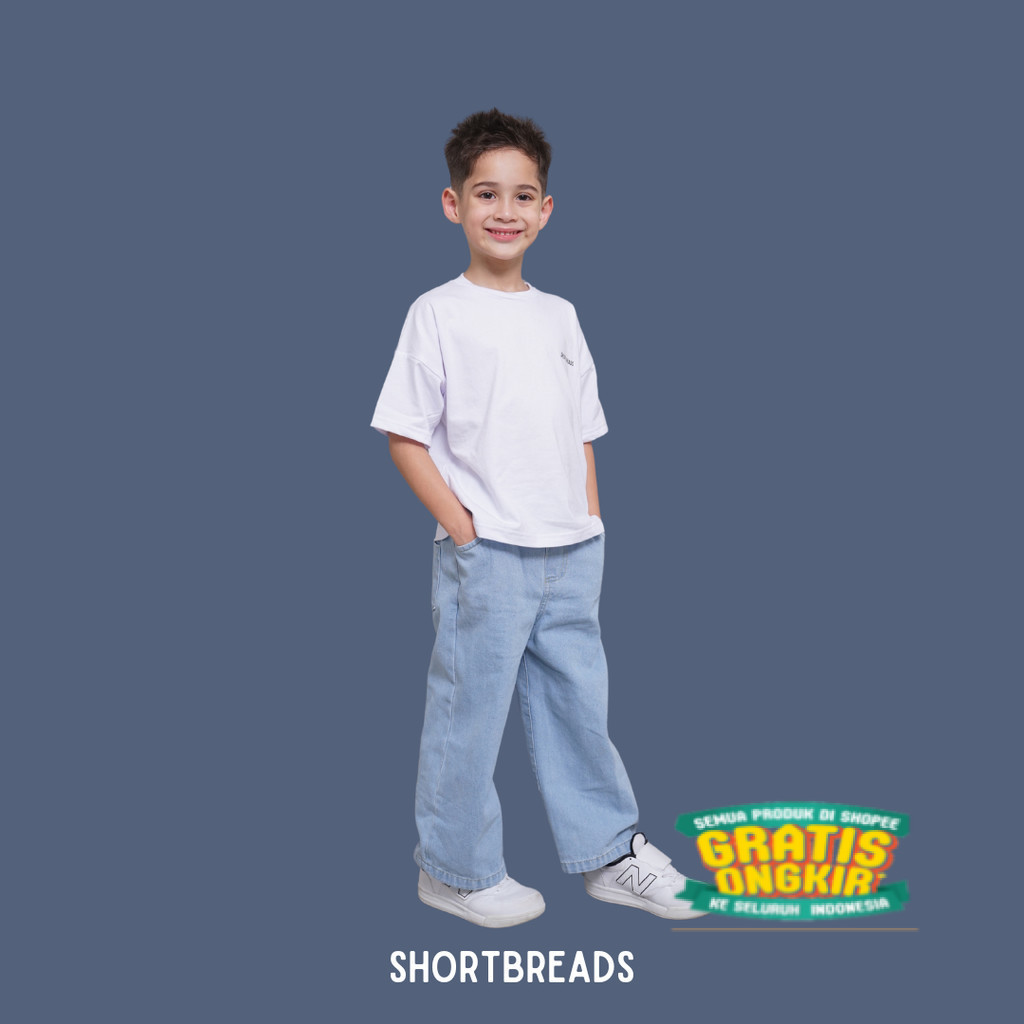 Shortbreads - Yolk Jeans / Celana Kulot Jeans Anak / Denim Anak / Celana Panjang Anak Unisex/ sage h