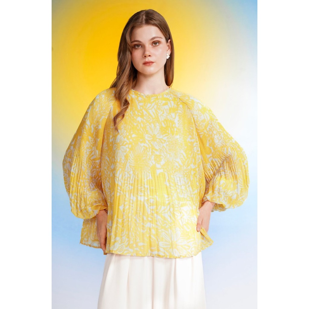 Benang Jarum - Lainey Pleats Blouse - Yellow - M