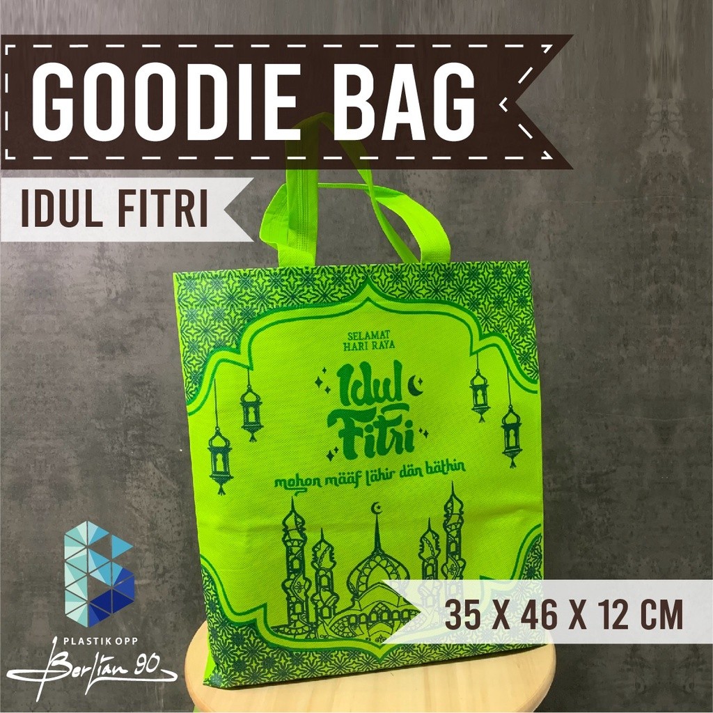 

[ HARGA SPESIAL ] (LUSINAN) Tas Goodie bag lebaran Idul fitri 2023 Uk 35x46x12cm / Tas idul fitri / Tas hampers lebaran