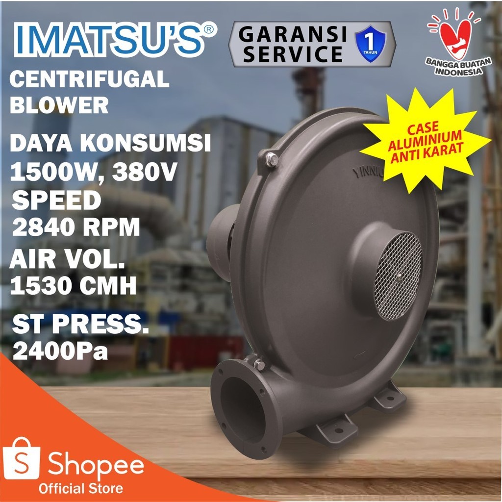 CKE Radial Centrifugal Blower 1500WATT 380V Alumunium Chasing Blower Keong