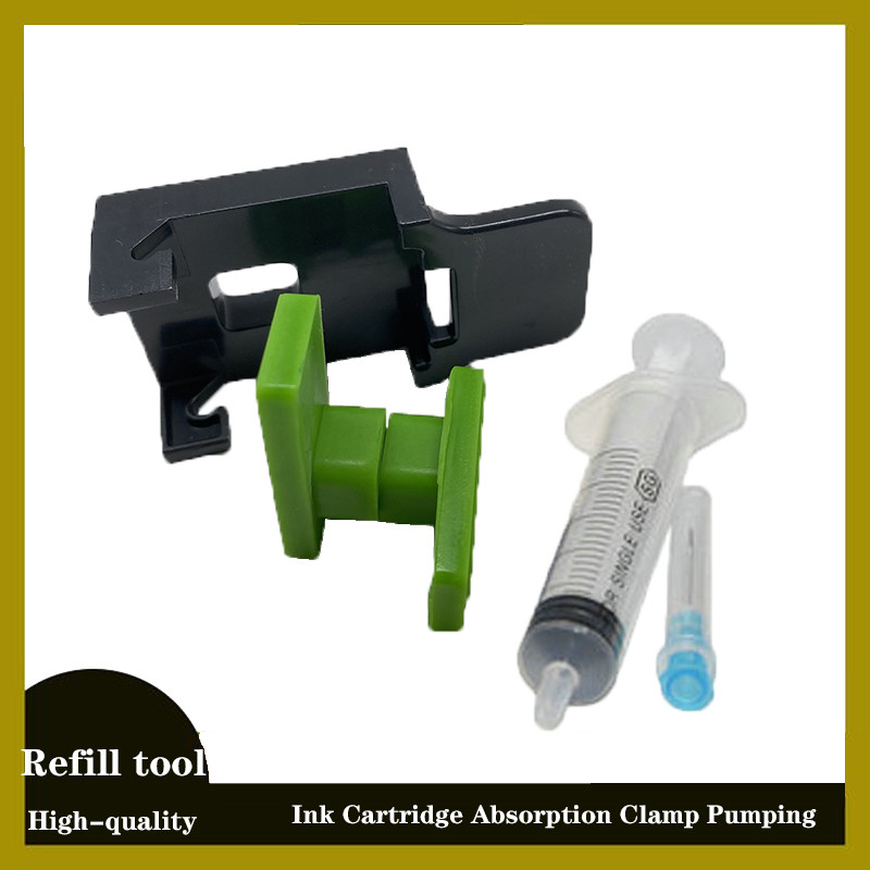 

einkshop Ink Cartridge Absorption Clamp Pumping Refill Tool Kits for HP 21 22 60 61 56 57 901 121 122 300 For Canon PG40 PG540