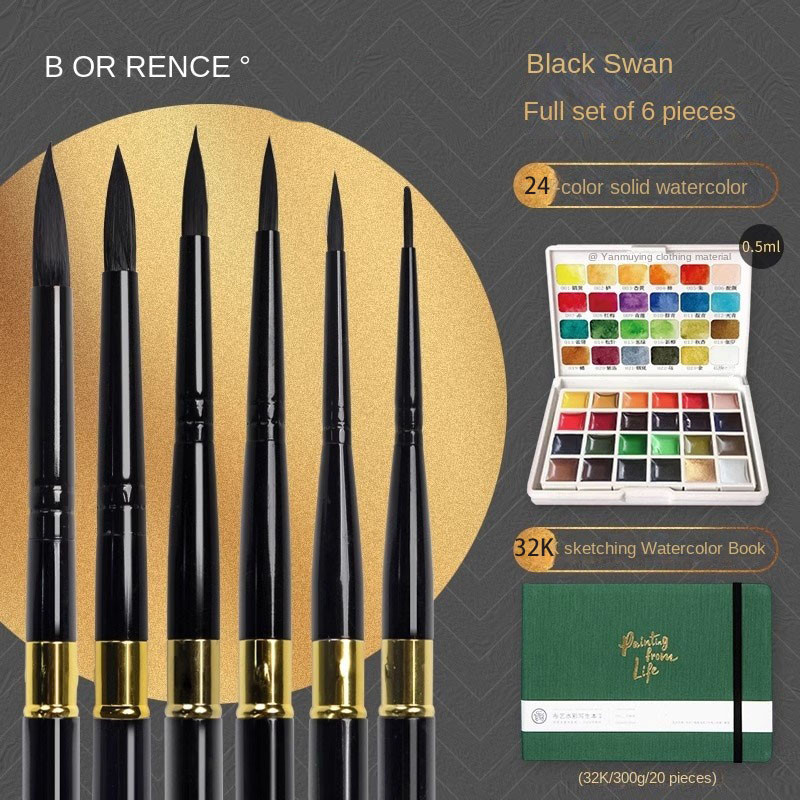 

Borrence Hook Line Pen Watercolor Brush Nylon Acrylic Artist Paint Brushes for Acrylic Watercolor Oil Painting Art Craft Kit